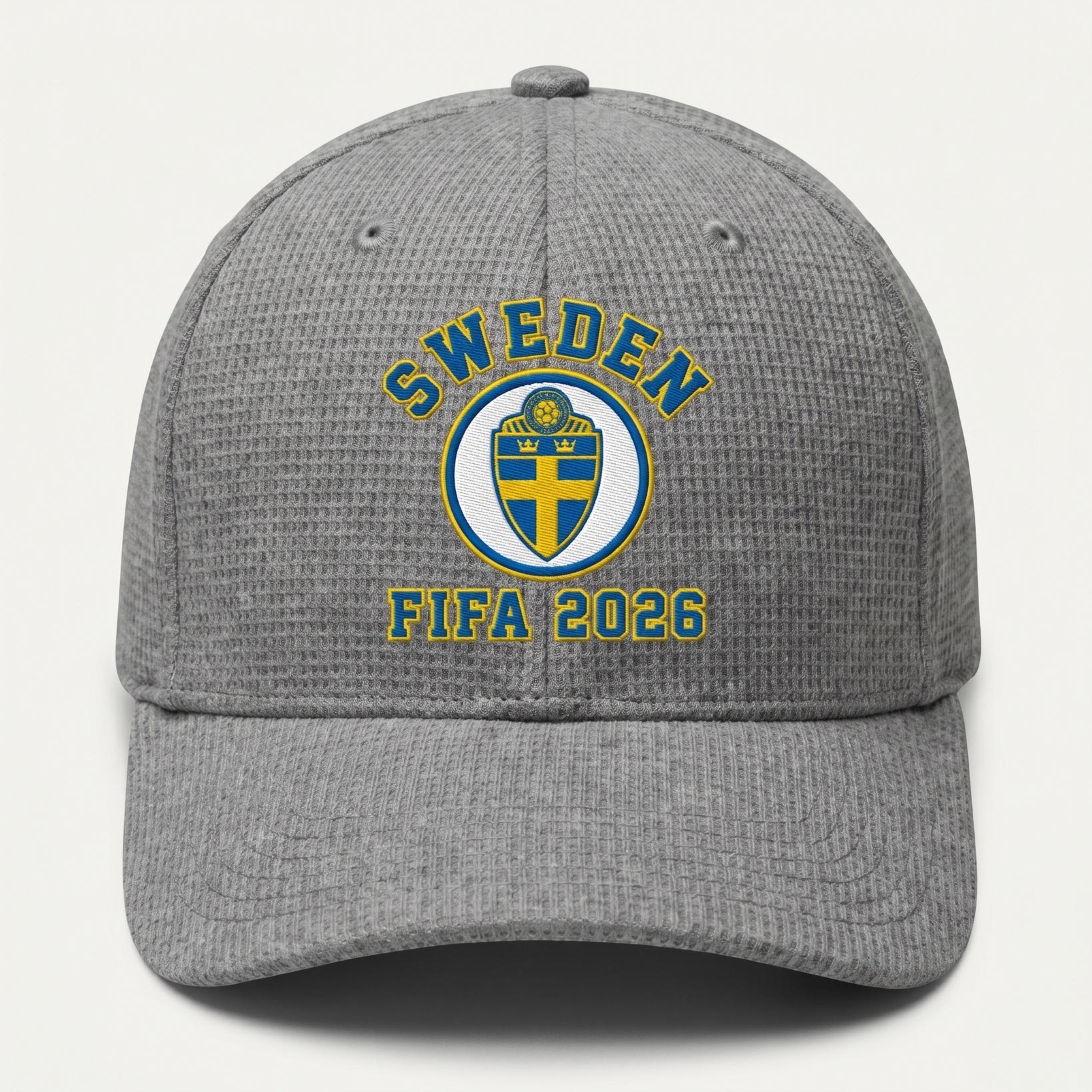FIFA 2026 Sweden Waffle Knit Cap in Gray