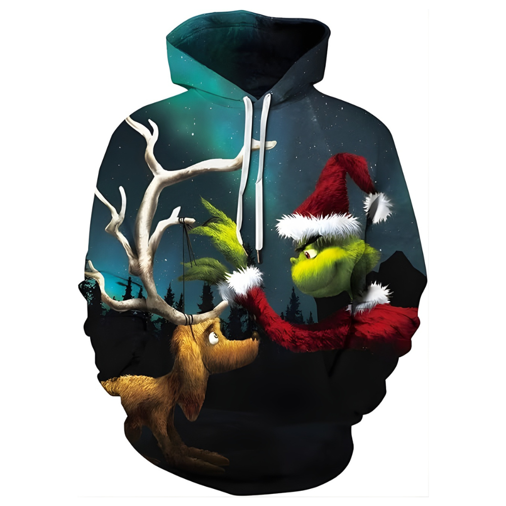 3D Ugly Christmas Graphic Hoodie For Men