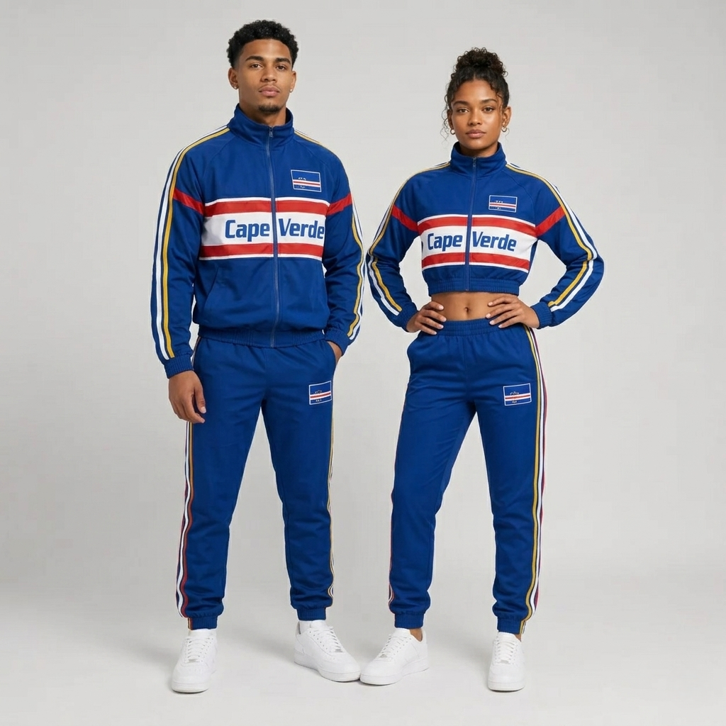FIFA World Cup 2026 Themed Cape Verde Football Fan Sweatshirt And Jogger Set