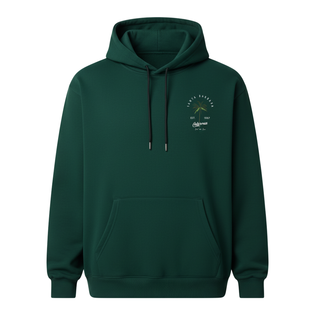 Men Casual Tropical Palm Tree Print Hooded Sweatshirt