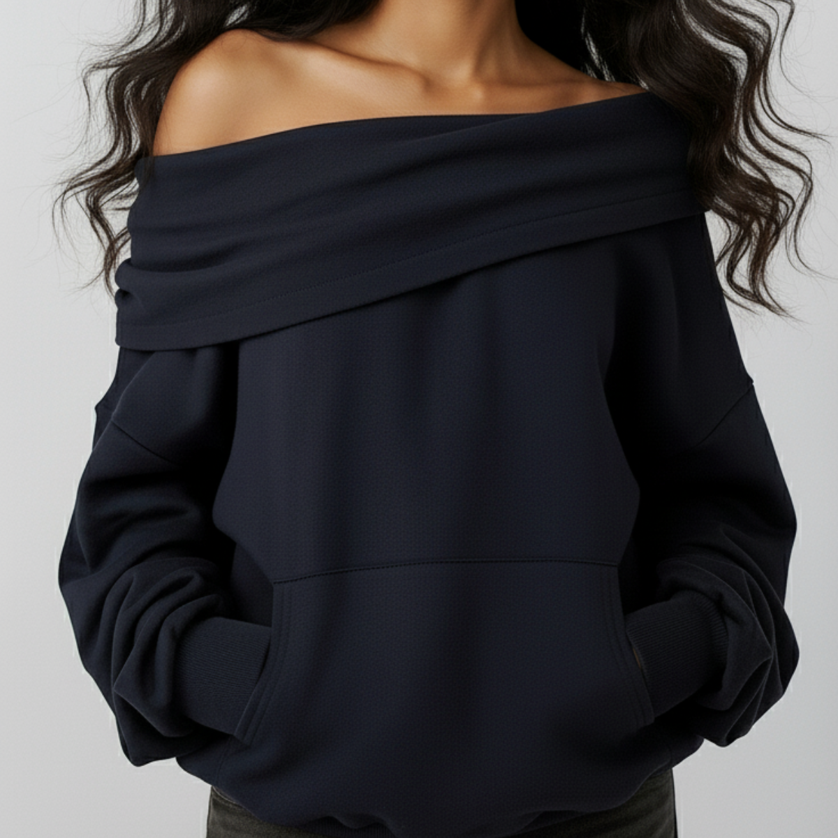 Casual Loose Fit Hoodie with Kangaroo Pocket