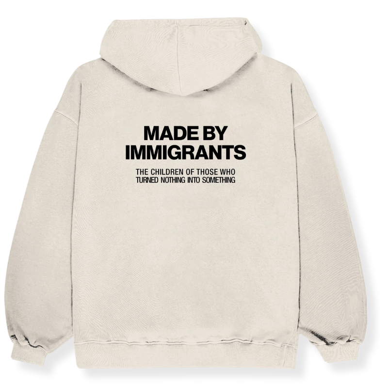 Made By Immigrants Printed Oversized Hoodie