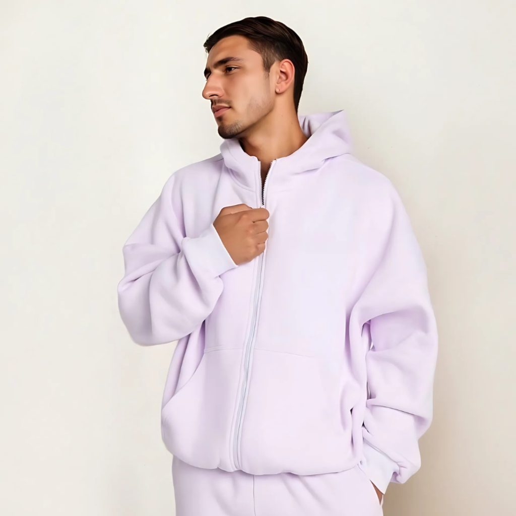 Pastel Oversized Zip Hoodie