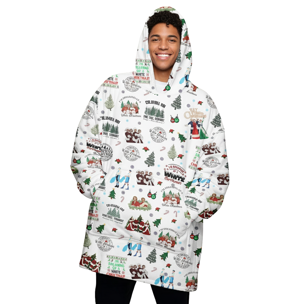 Christmas Printed Oversized Holiday Blanket Hoodie