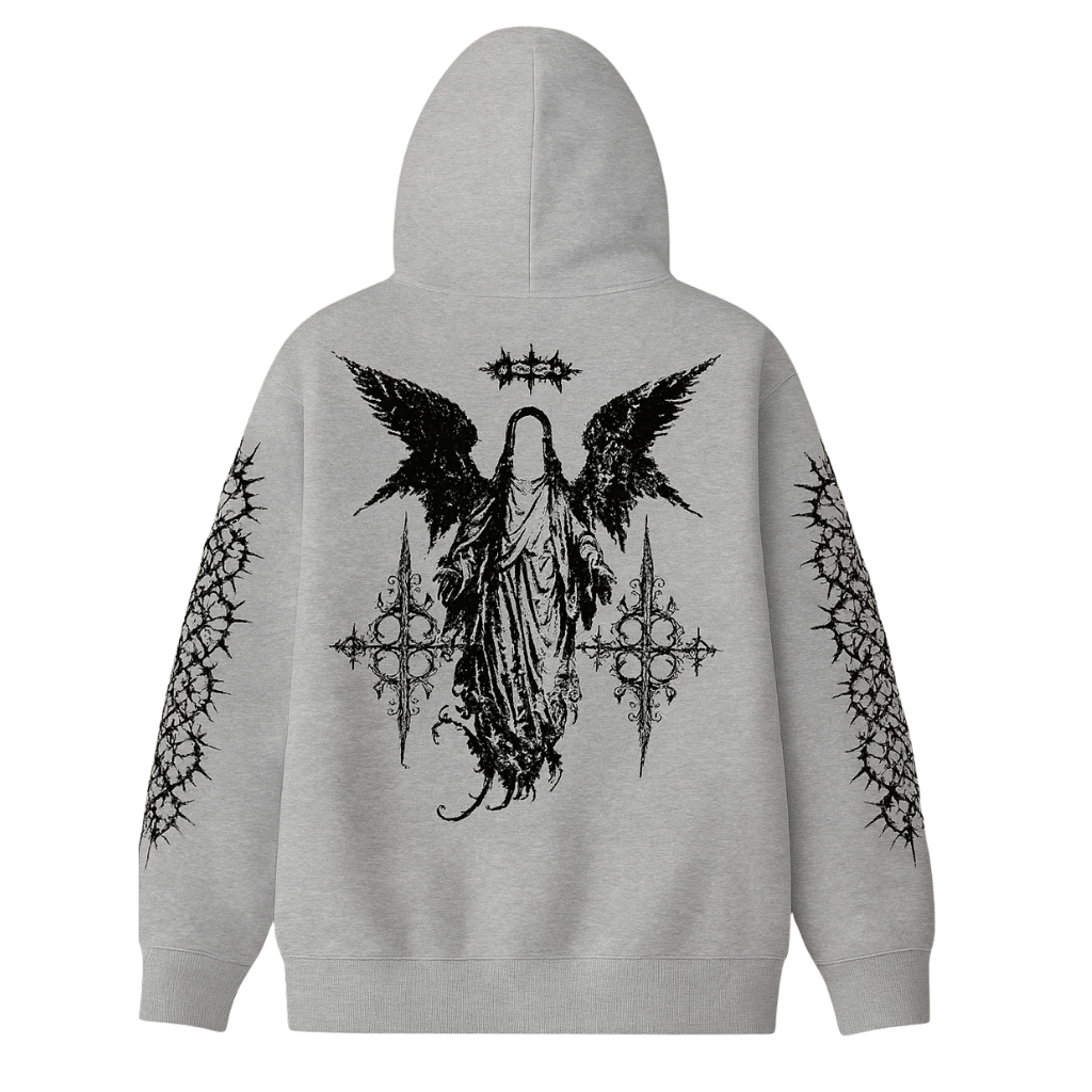 Men Gothic Punk Streetwear Hooded Sweatshirt