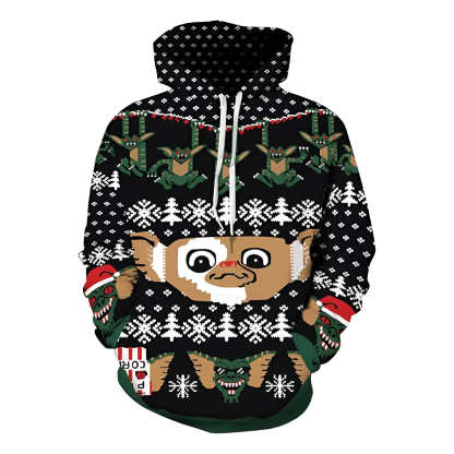 Christmas Holiday Themed Cartoon Hoodie