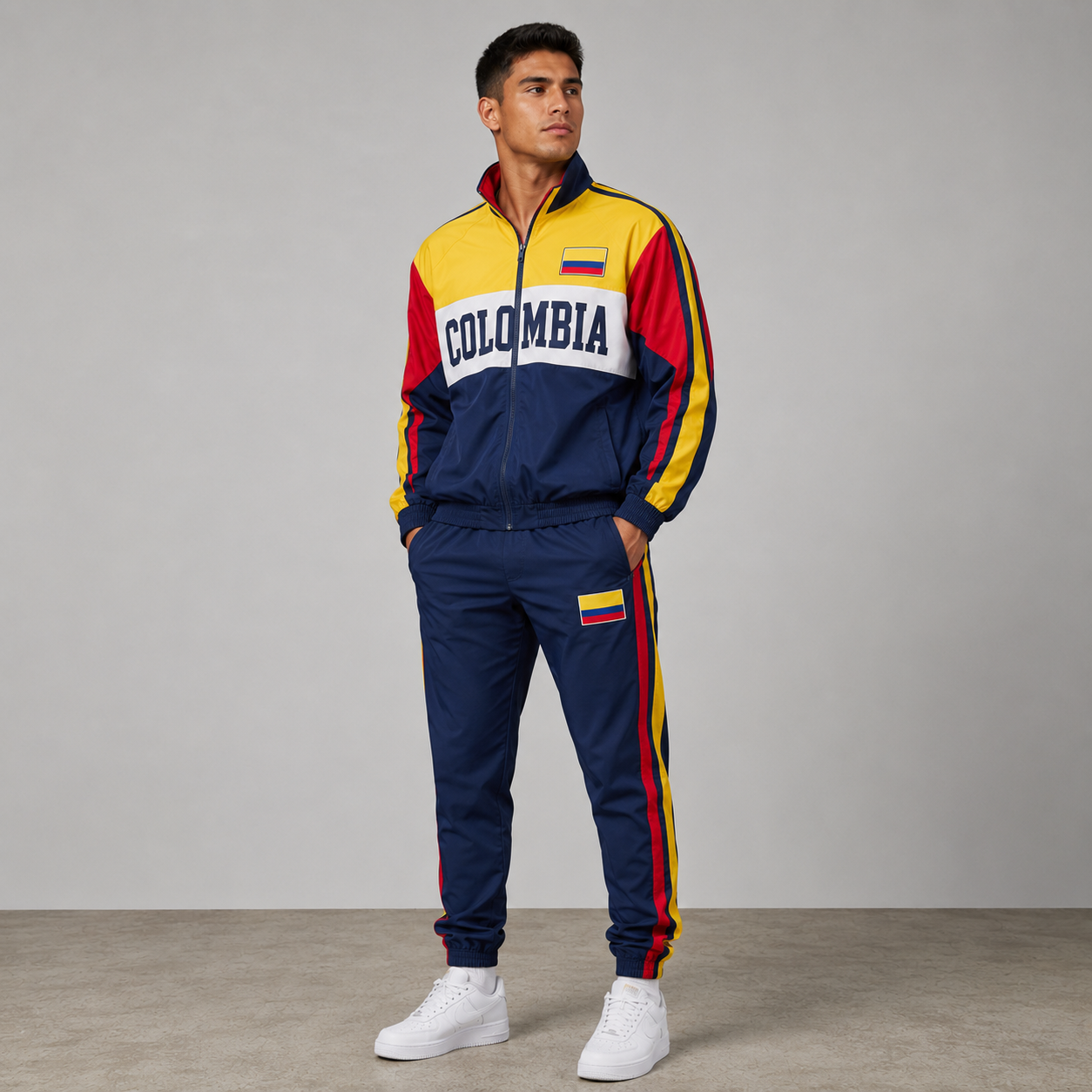 World Cup 2026 Themed Colombia Football Fan Sweatshirt And Jogger Set