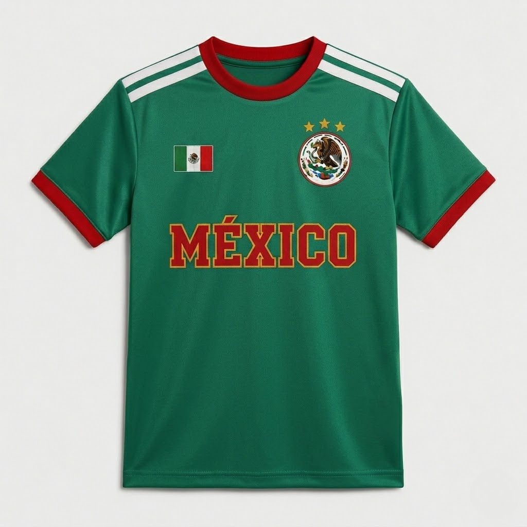 2026 Mexico Home Jersey And Shorts Set For Kids