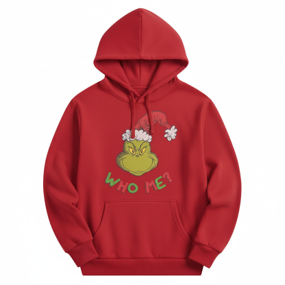 Christmas The Grinch Who Me Pull Over Hoodie