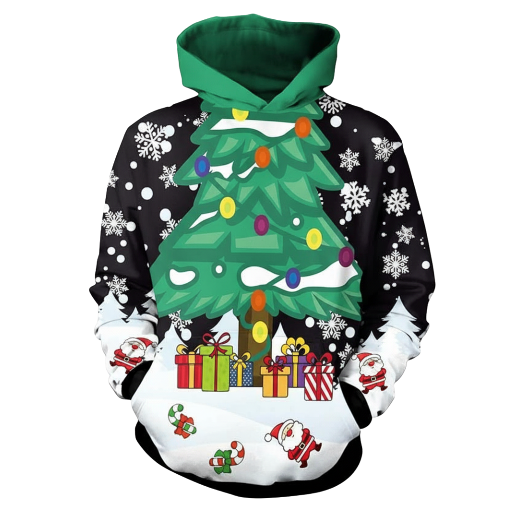 Christmas Snowman Graphic Print Hoodie For Kids