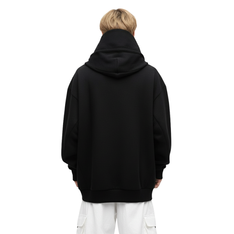 Ninja Double Neckline Cotton Hoodie
