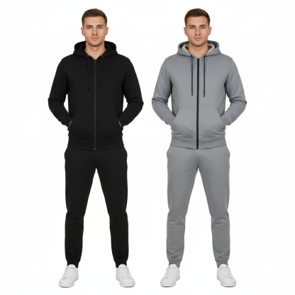 Pack Of 2 Full Zip Hoodie And Jogger Pant Set