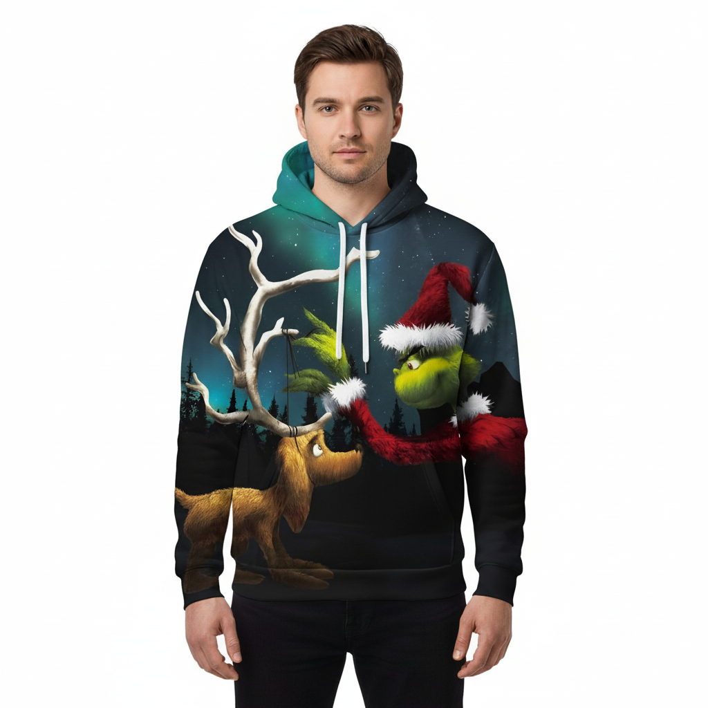 3D Ugly Christmas Graphic Hoodie For Men