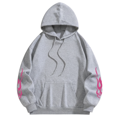 Casual Letter Print Hoodie With Drawstring  