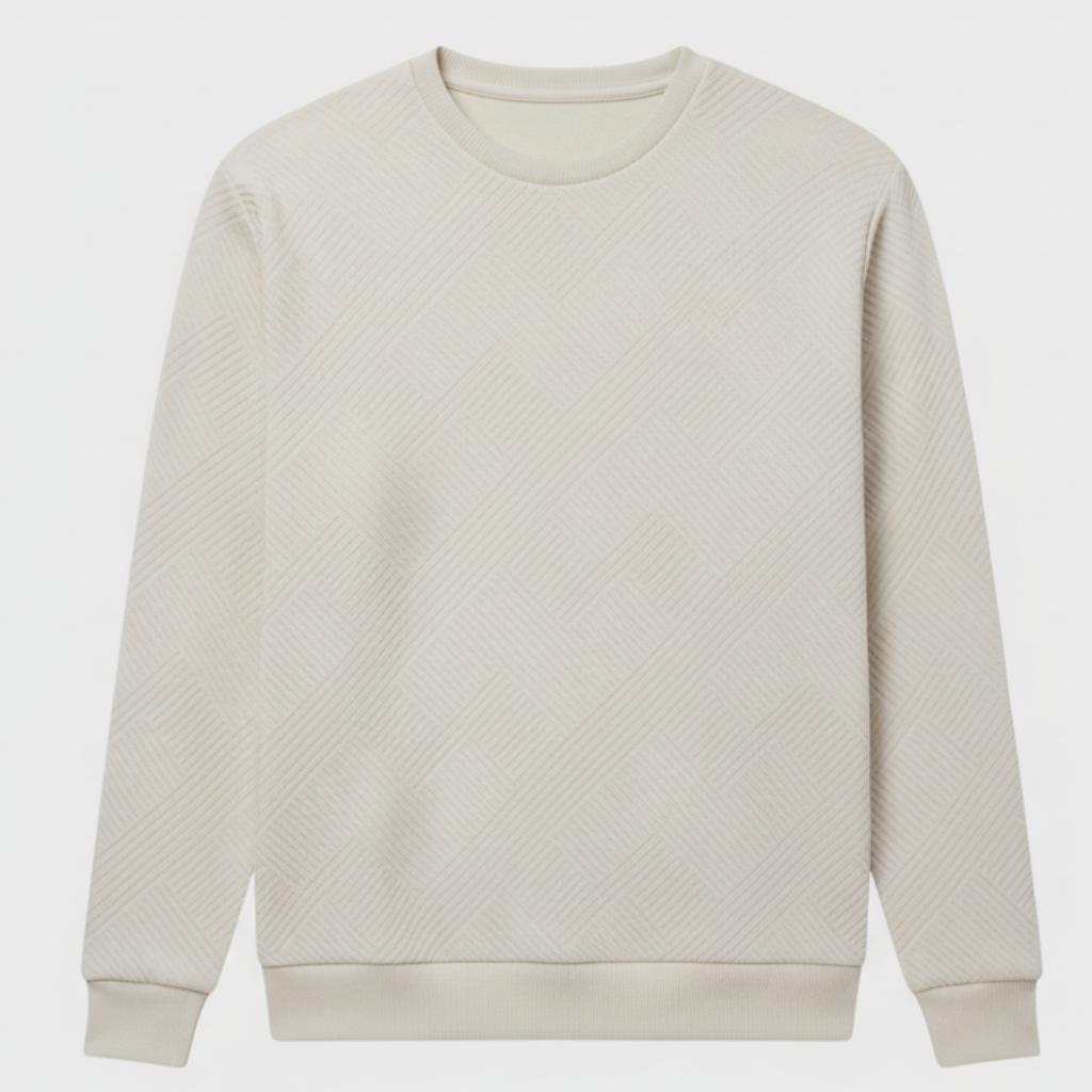 Geometric Pattern Crewneck Men Sweatshirt