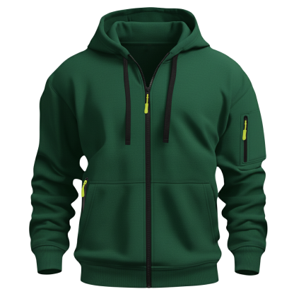 Hooded Zip Up Jacket For Men