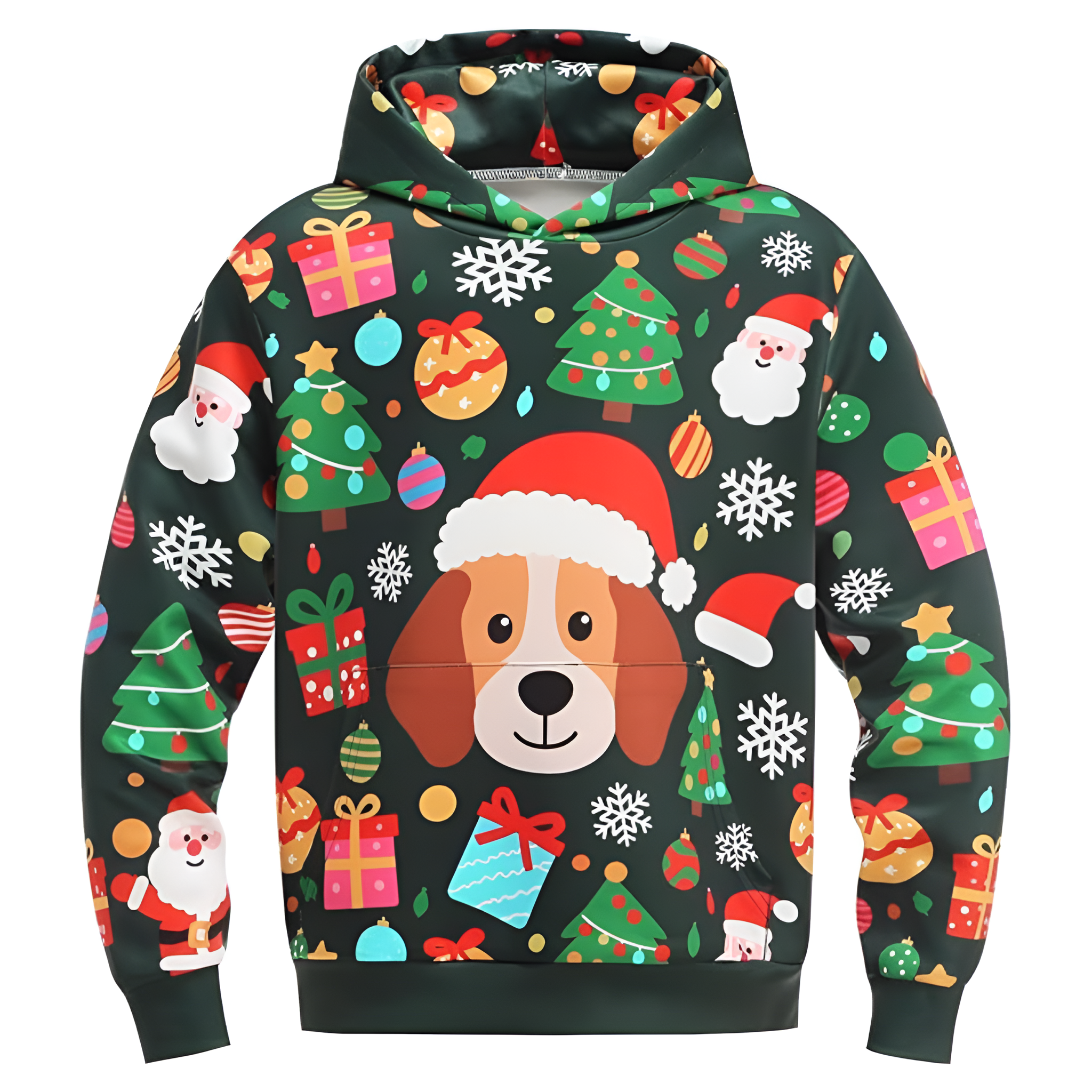 Ugly Christmas Reindeer 3D Graphic Print Hoodie For Kids