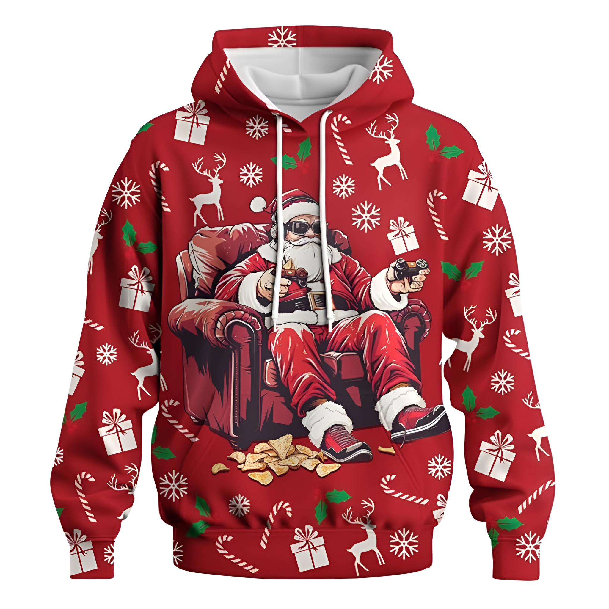 Funny Christmas Themed Pullover Hoodie