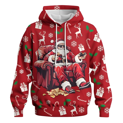 Funny Christmas Themed Pullover Hoodie