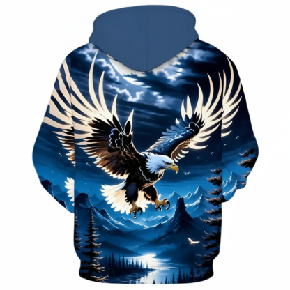 Men Eagle Graphic Print Hoodie