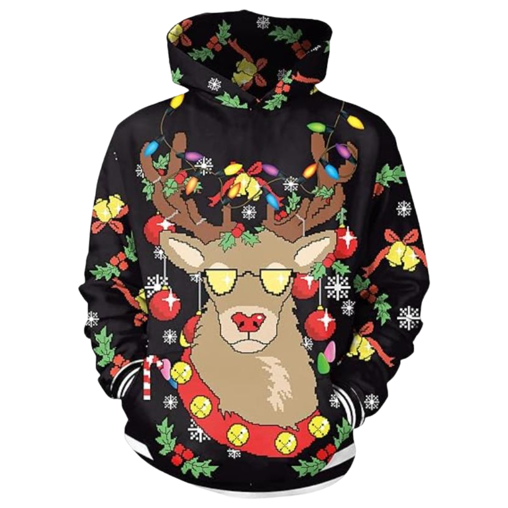 Christmas Snowman Graphic Print Hoodie For Kids