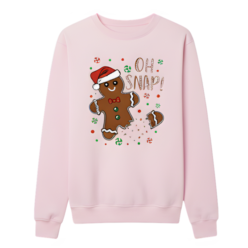 Women Christmas Gingerbread Graphic Sweatshirt 
