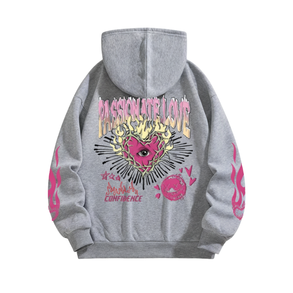Casual Letter Print Hoodie With Drawstring  