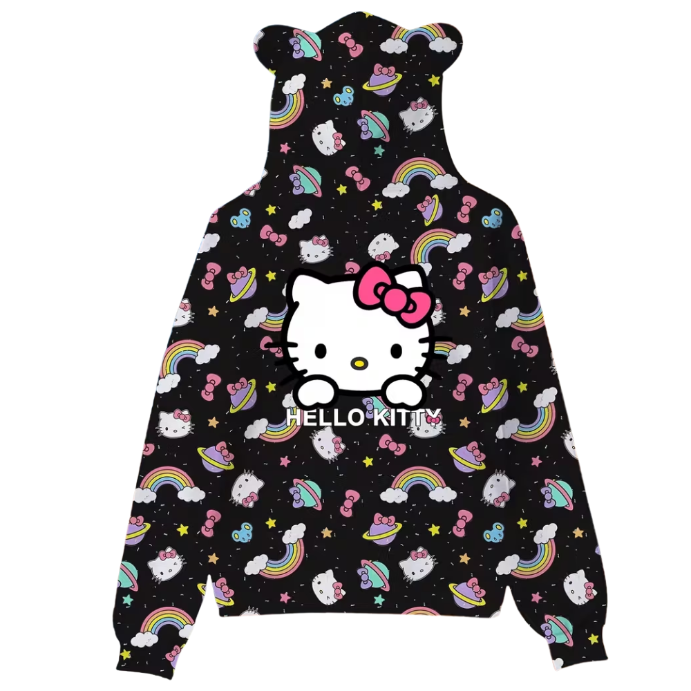 Cartoon Character Hooded Long Sleeve Hoodie For Womens 