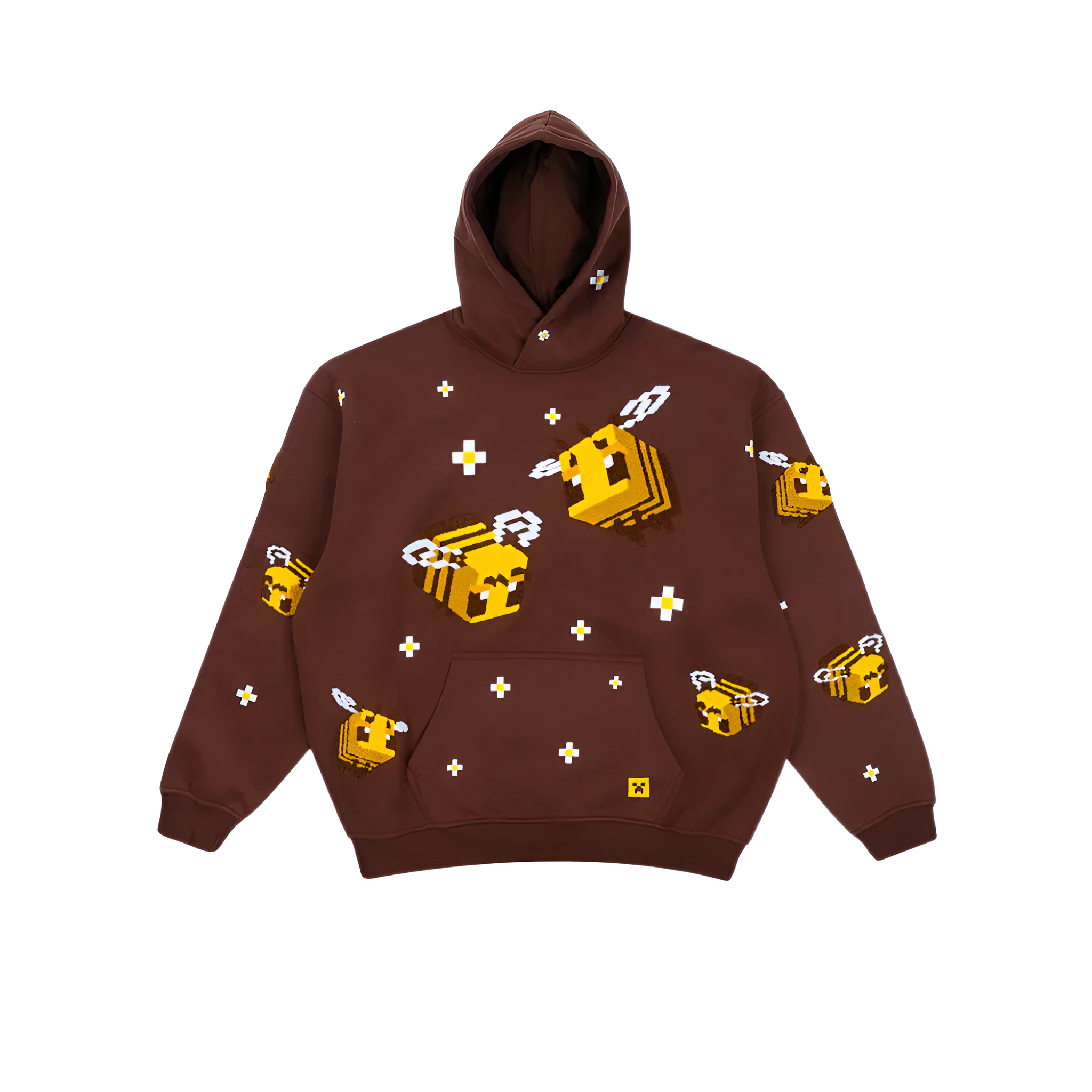 Pixel Bee Graphic Design Hoodie For Women
