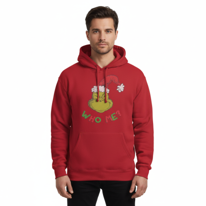 Christmas The Grinch Who Me Pull Over Hoodie