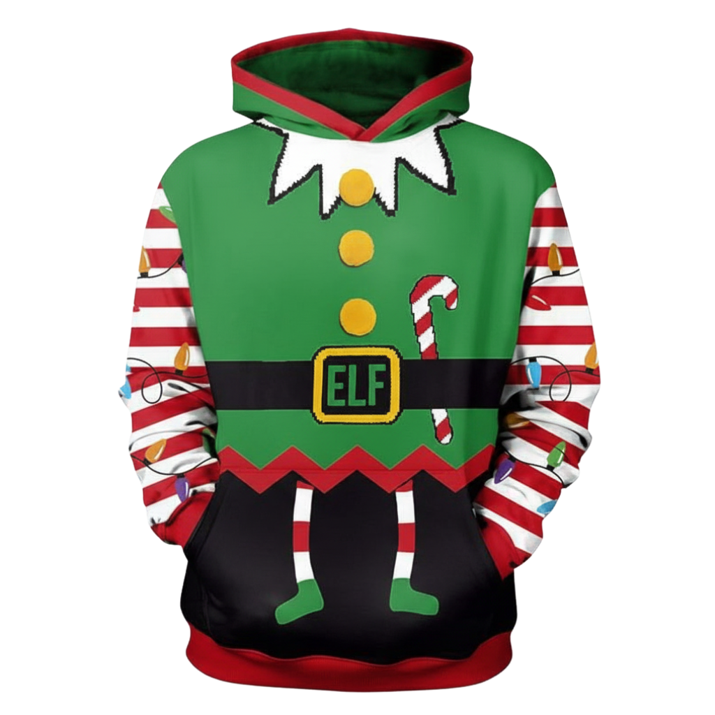 Christmas Snowman Graphic Print Hoodie For Kids