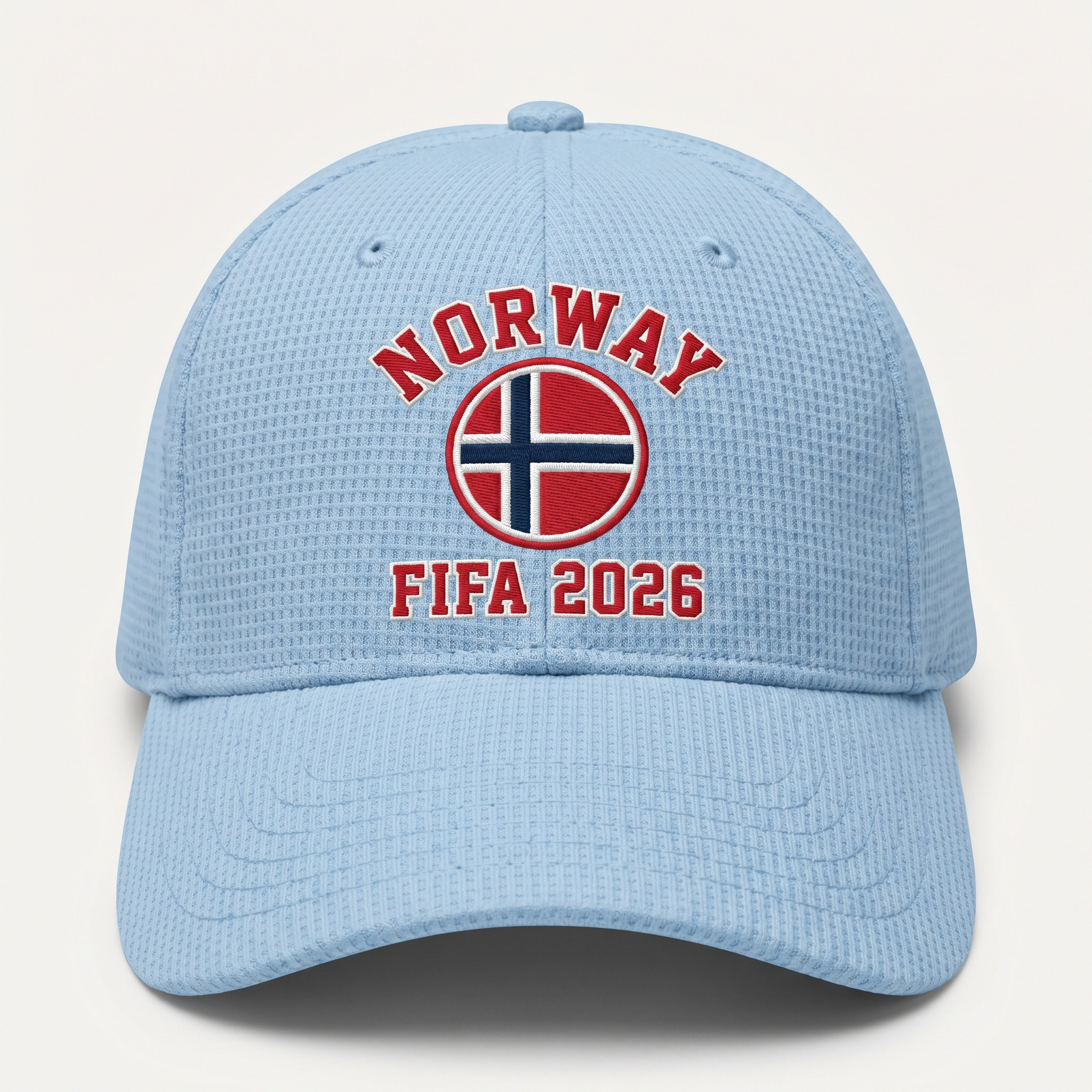 FIFA 2026 Norway Waffle Knit Cap in Light Blue