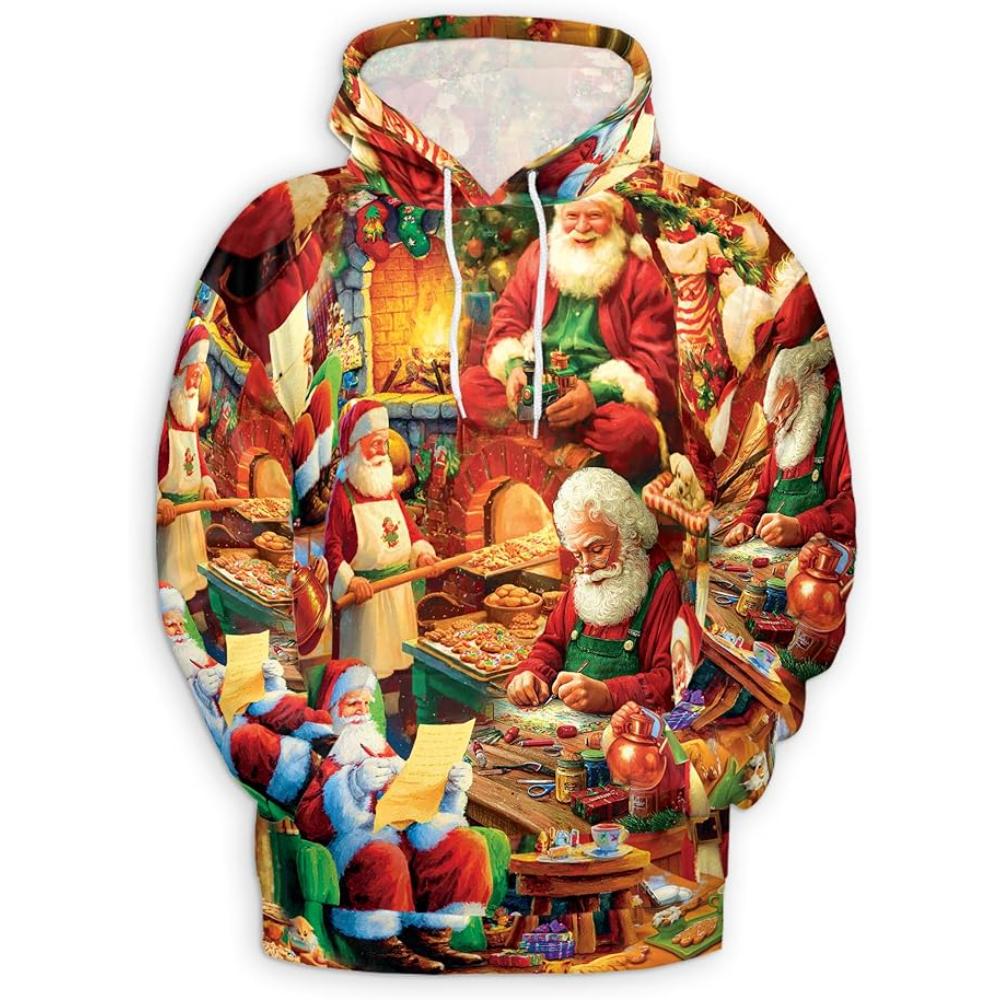 Christmas Santa Claus All Over Print Hoodie