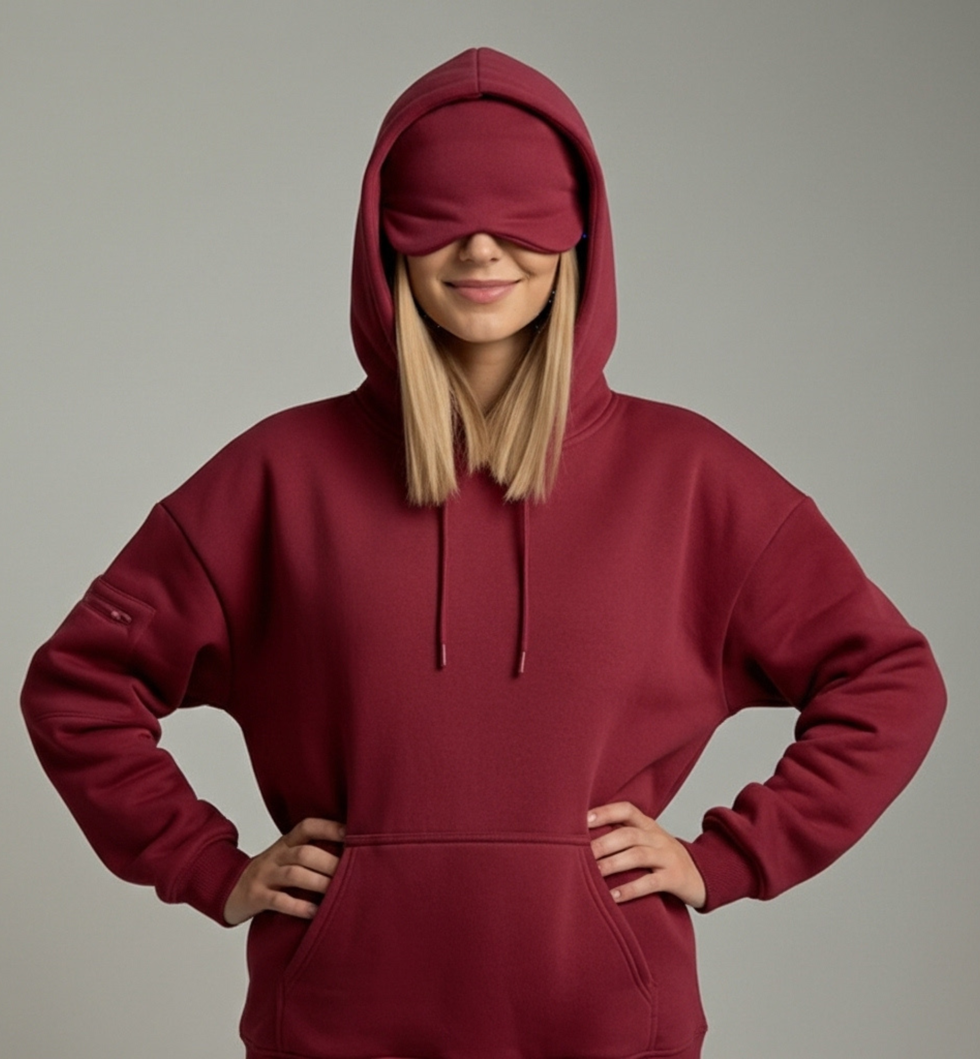 Lightweight Layering Travel Hoodie With Hood Cover