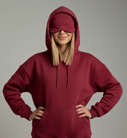 Lightweight Layering Travel Hoodie With Hood Cover