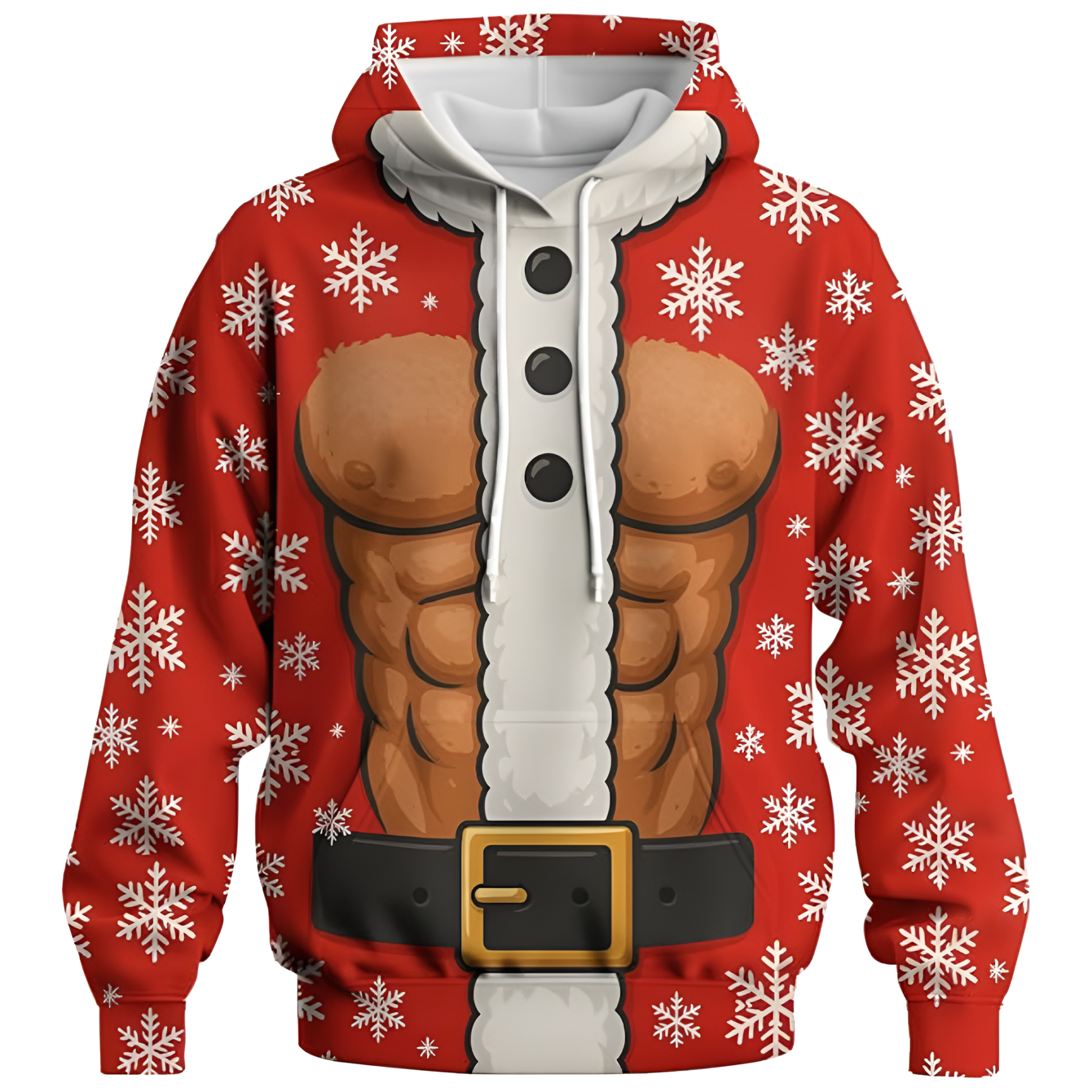 Novelty Long Sleeve Hoodie Funny Fashion Santa Claus Costume Graphic Sweatshirts