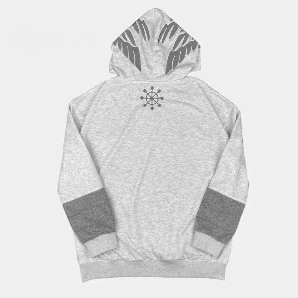 Jujutsu Kaisen Hoodie Mahoraga Washed Gray Hoodie Anime Unisex Hoodie Fashionable