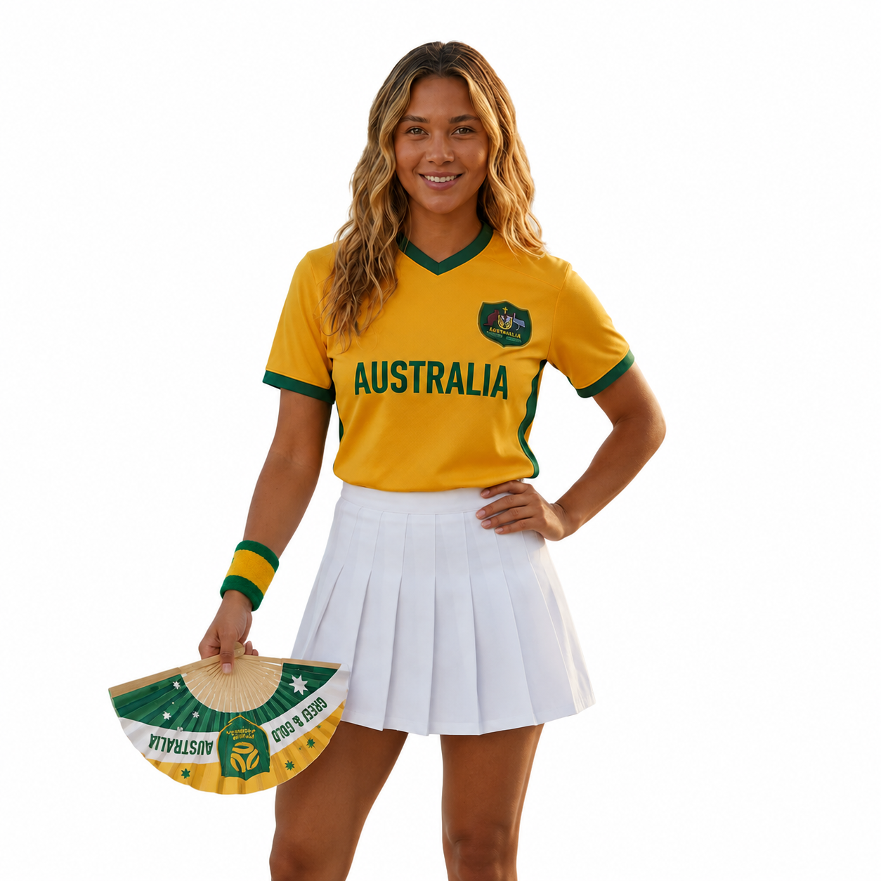 FIFA 2026 Australia Football Themed Two Piece Skirt Set For Women