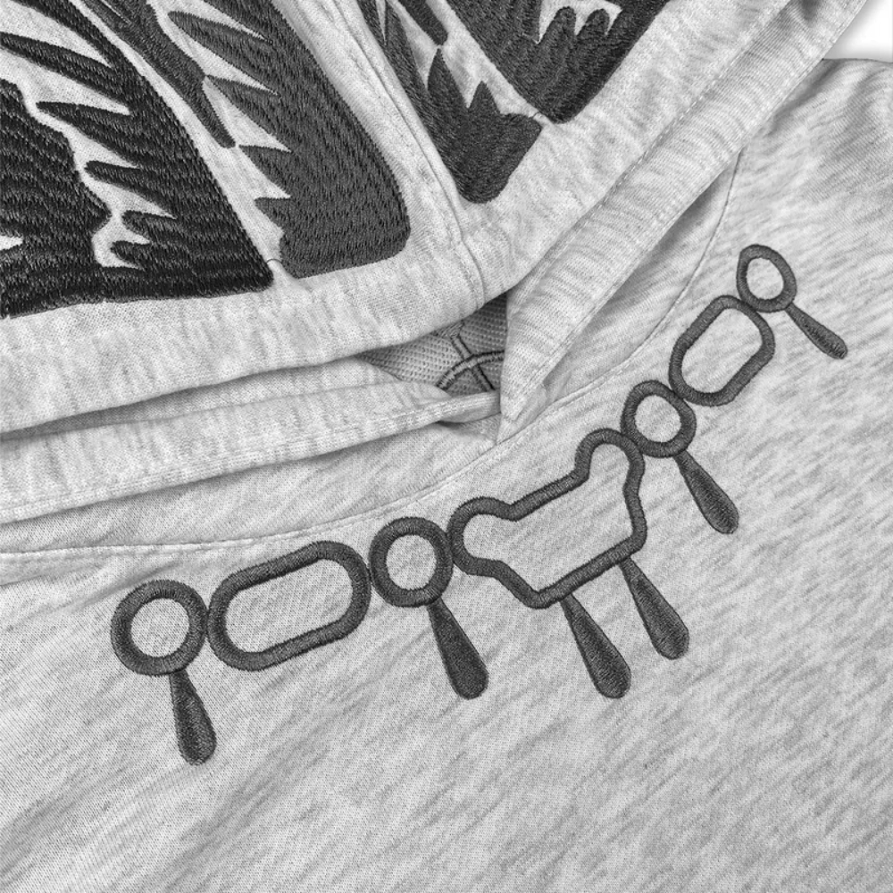 Jujutsu Kaisen Hoodie Mahoraga Washed Gray Hoodie Anime Unisex Hoodie Fashionable