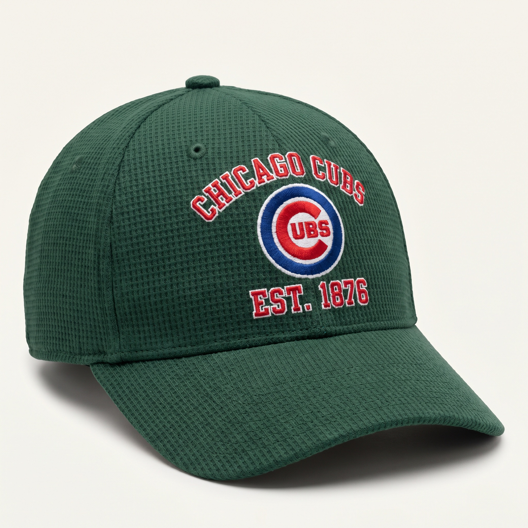 Chicago Cubs EST 1876 Waffle Knit Cap in Green