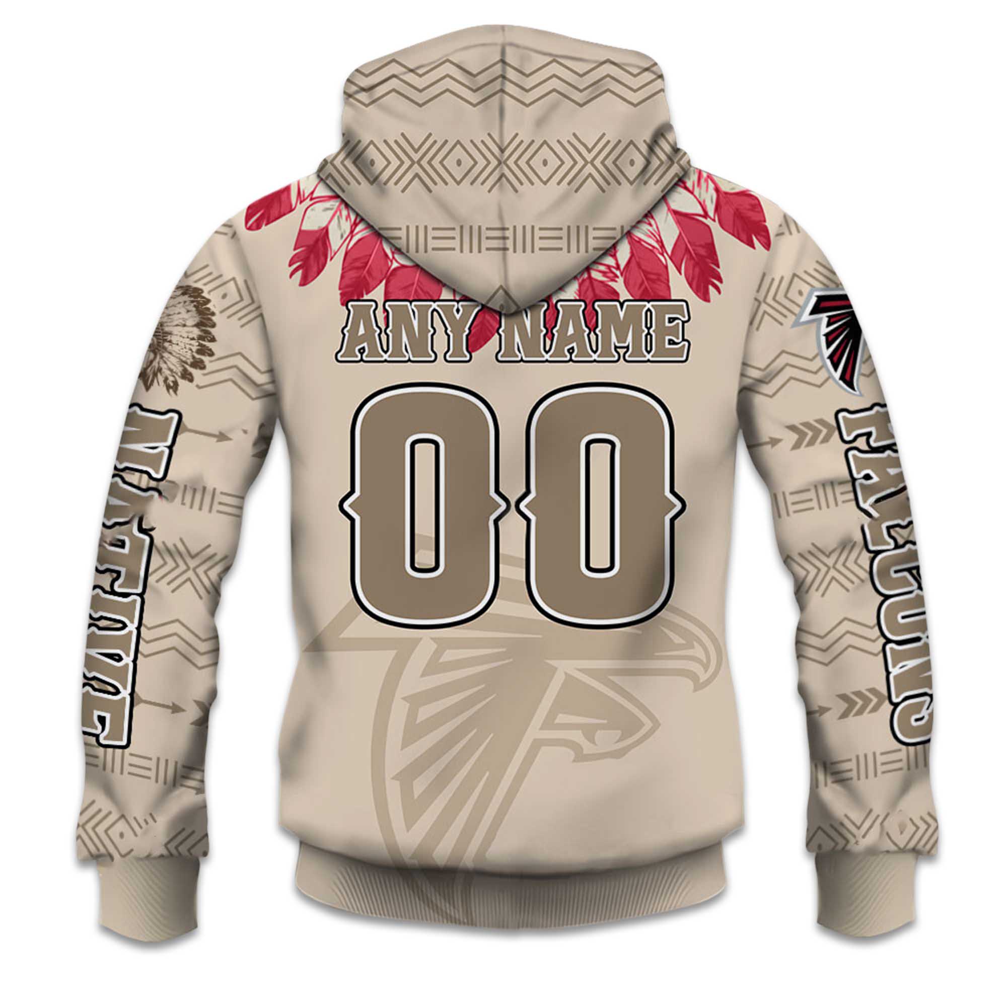 Personalized Falcons Football American Heritage Hoodie