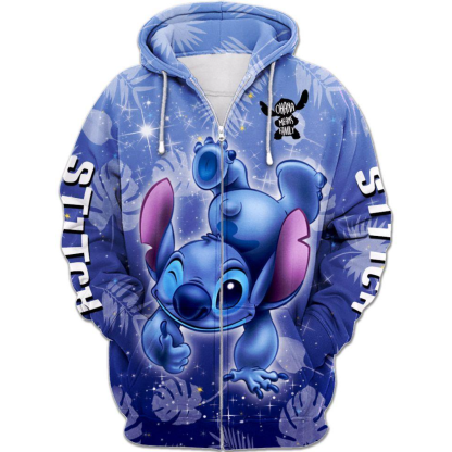 Blue Stitch Zip-up Hoodie