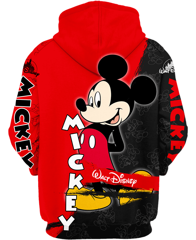 Black And Red Mickey Mouse Hoodie