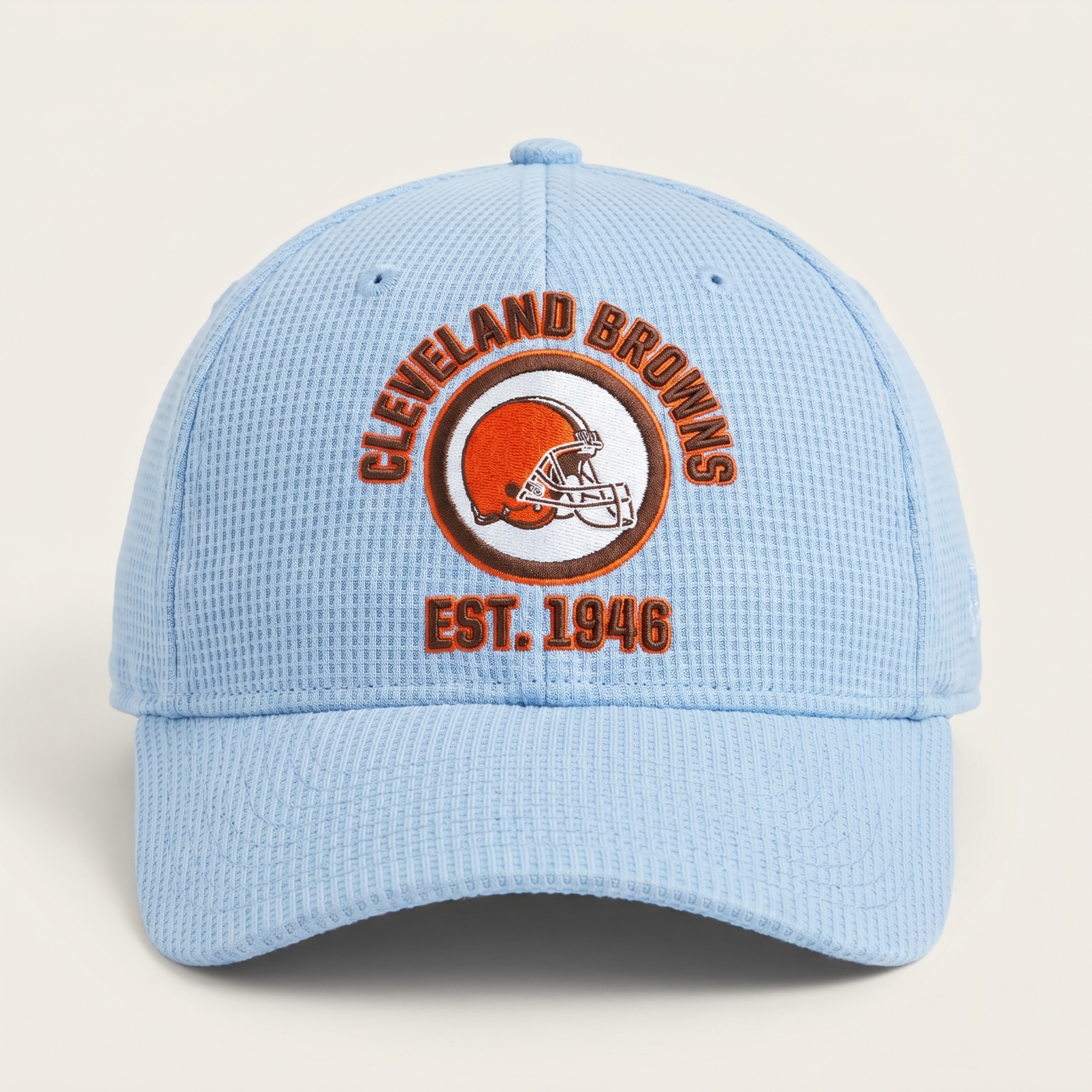 Cleveland Browns Waffle Knit Cap in Light Blue