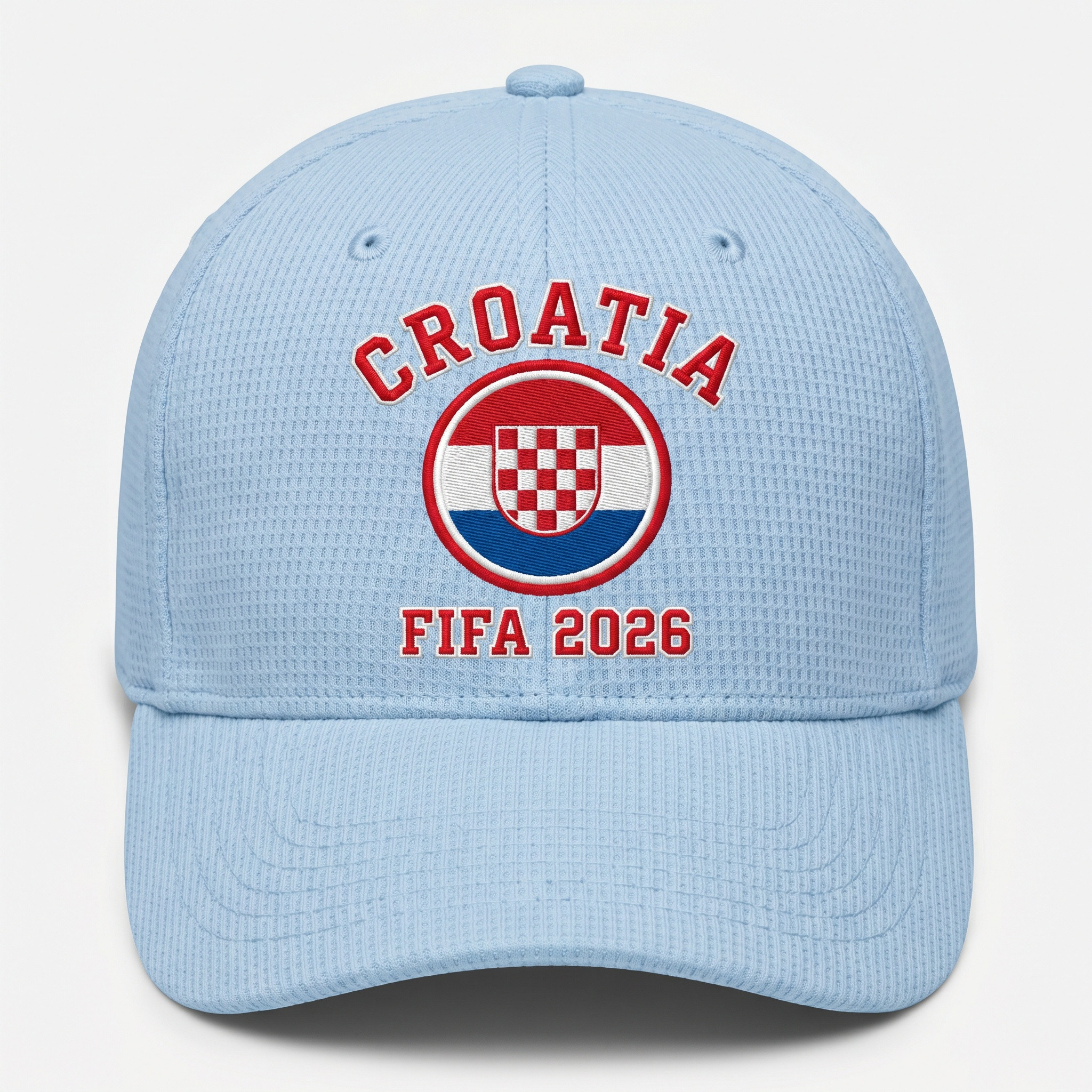 FIFA 2026 Croatia Waffle Knit Cap in Light Blue