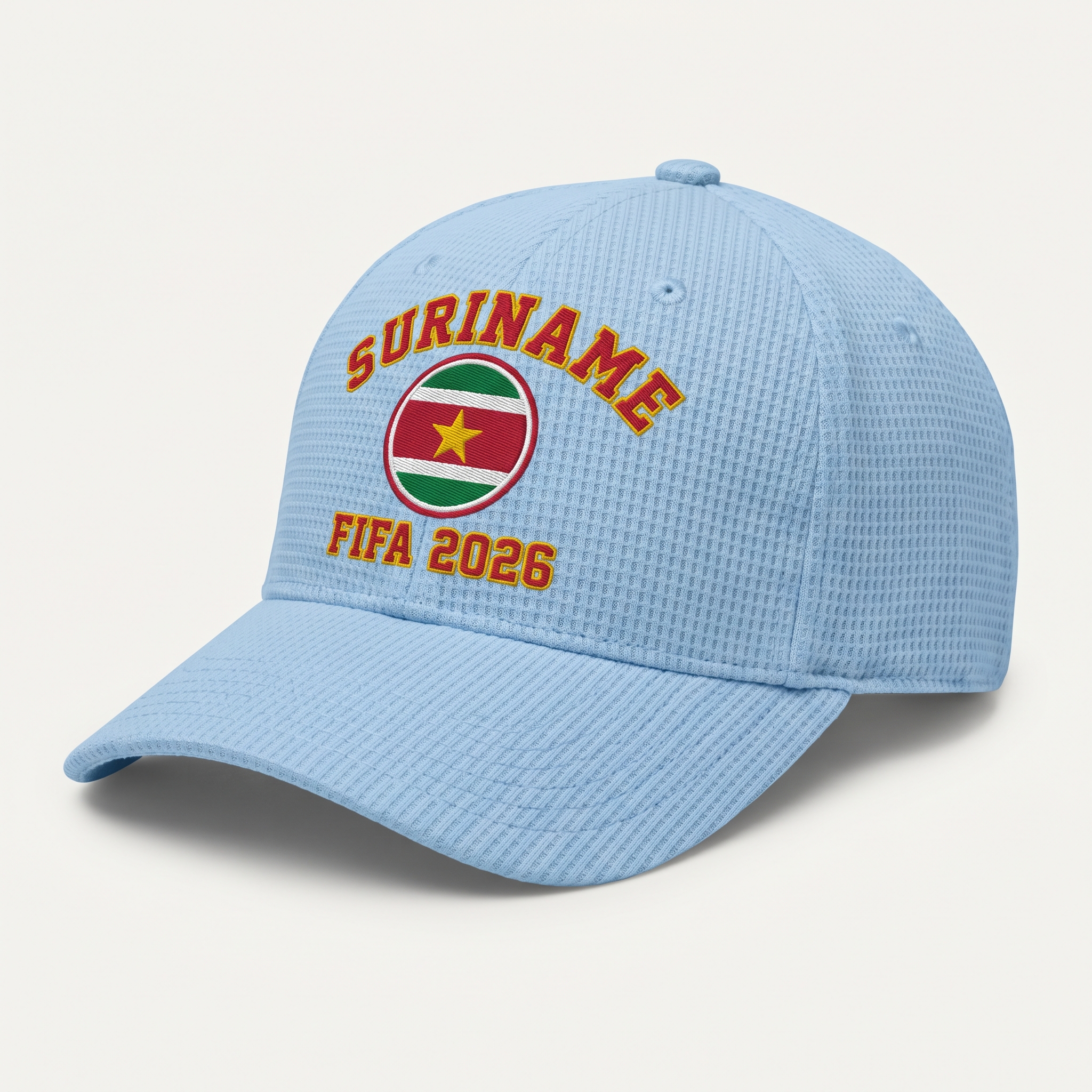 FIFA 2026 Suriname Waffle Knit Cap in Light Blue