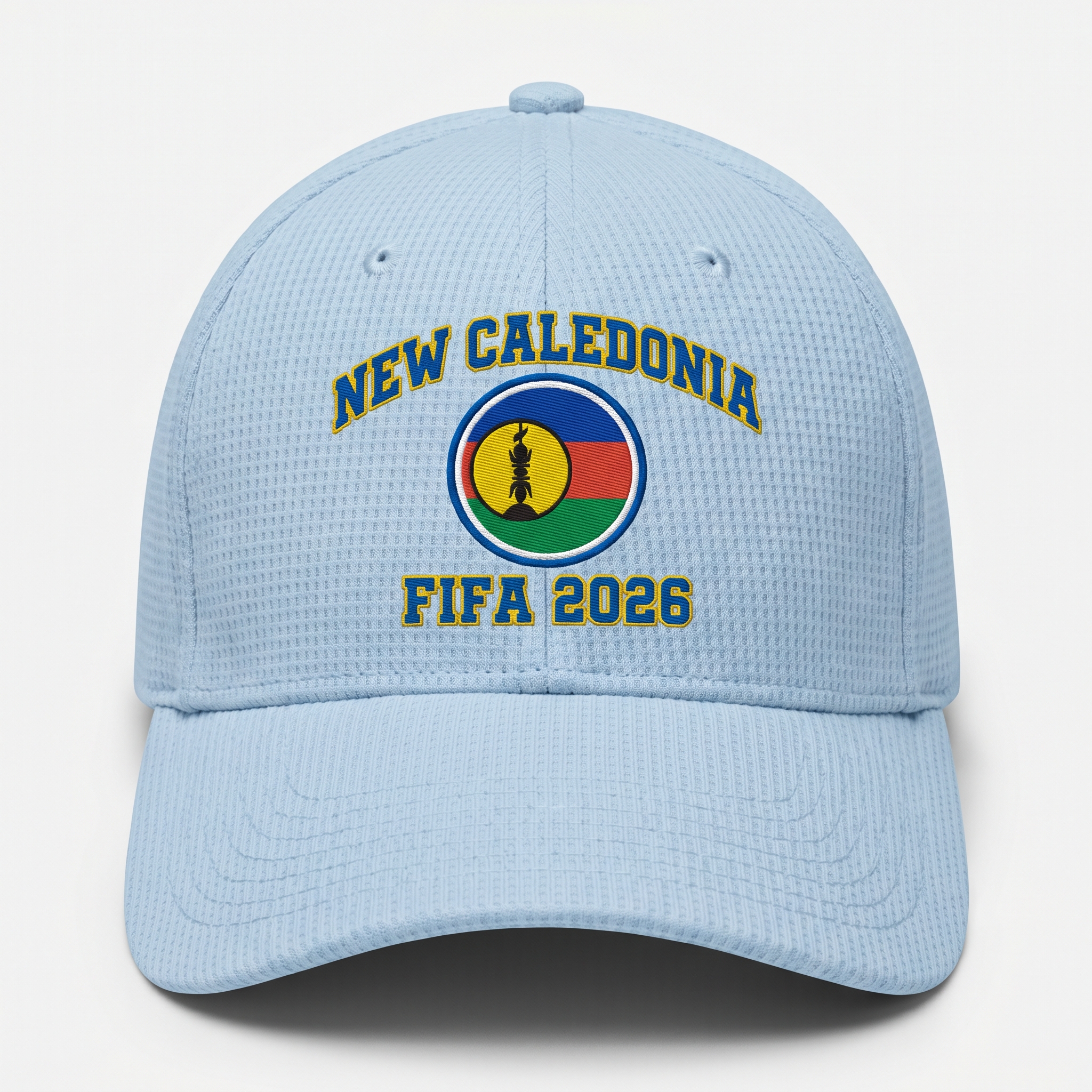 FIFA 2026 New Caledonia Waffle Knit Cap in Light Blue