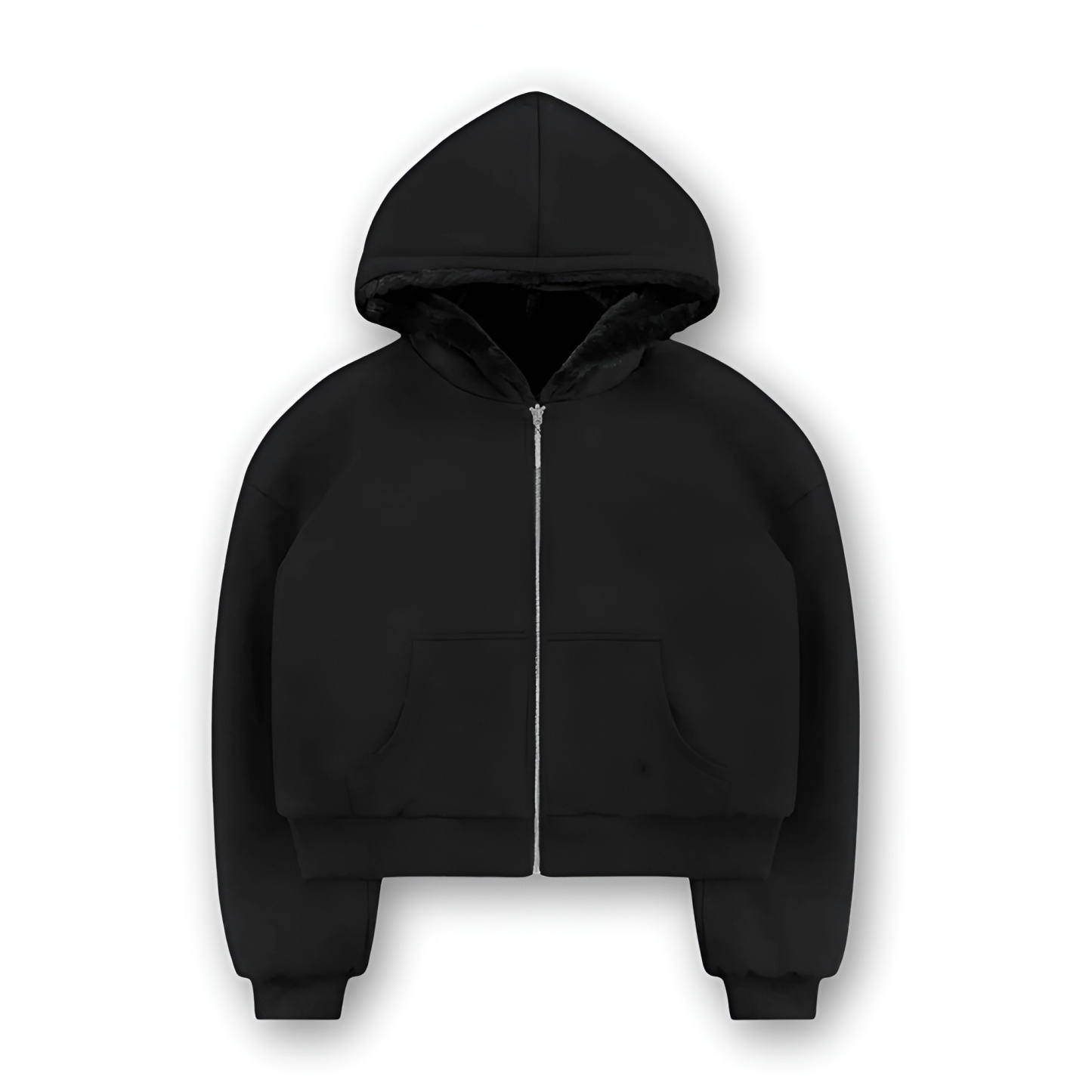 Arctic Howlers Hooded Faux Fur Zip Jacket