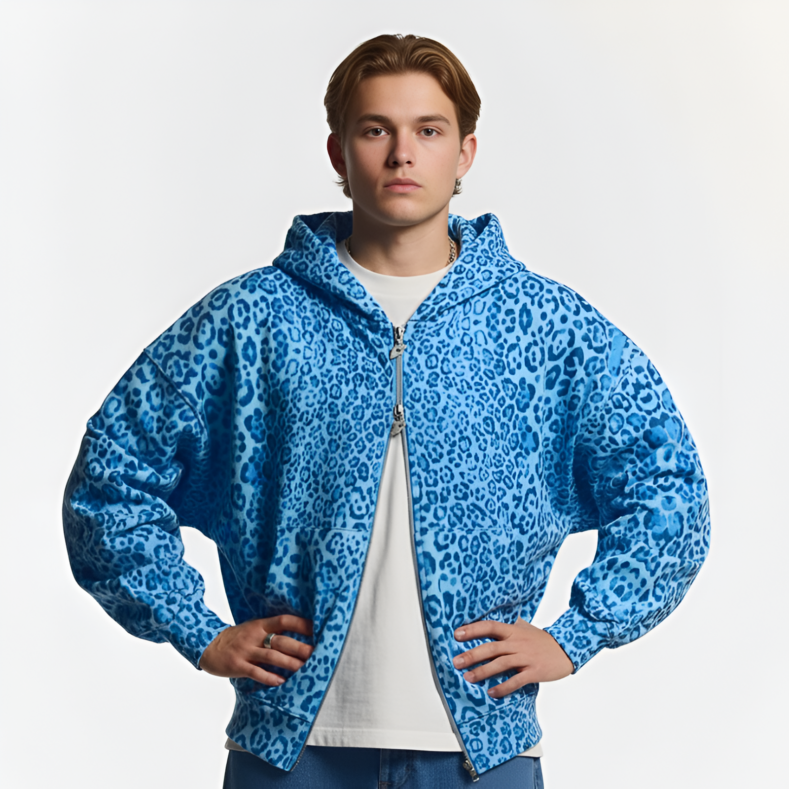 Unisex Zip Up Hoodie with Pockets Casual Everyday Wear