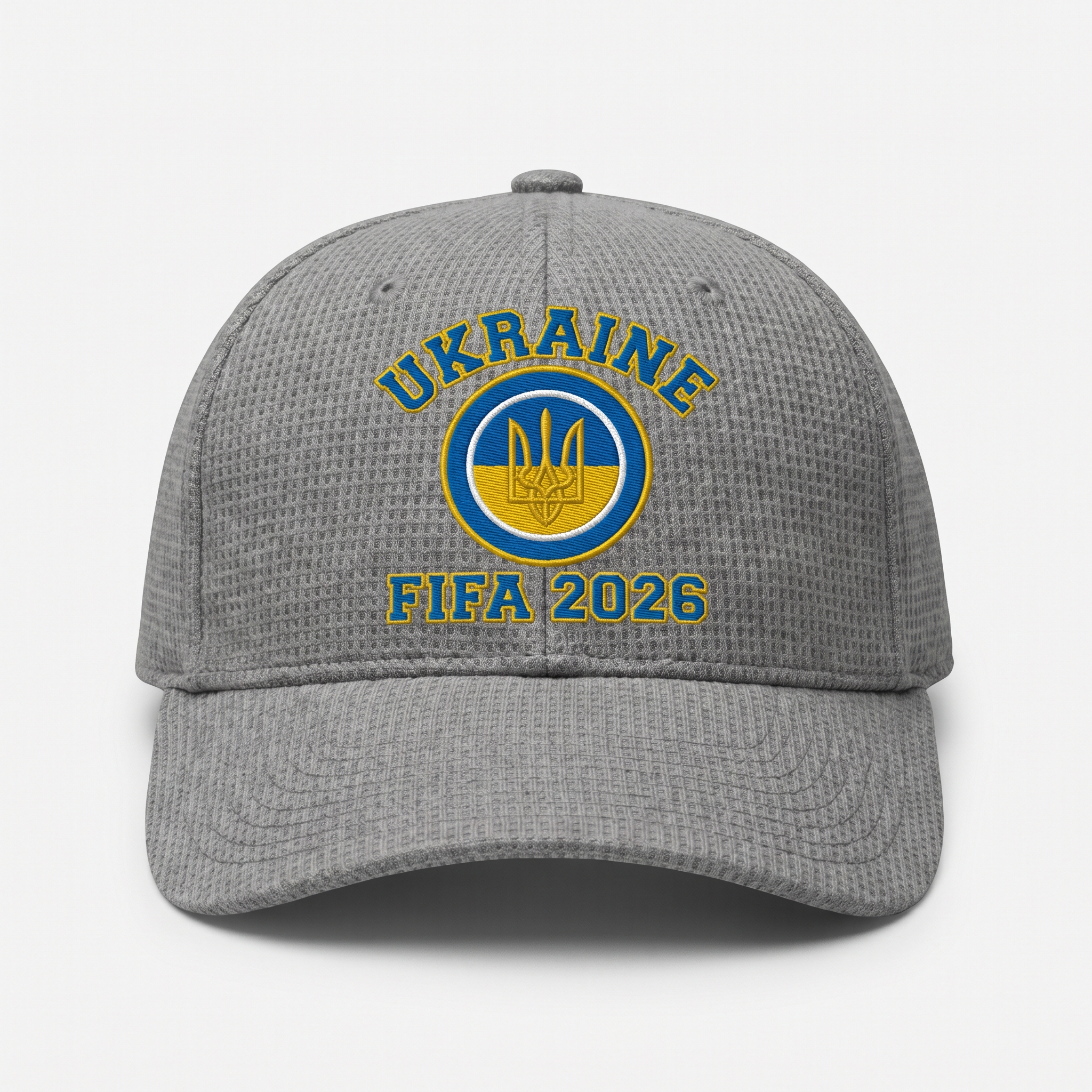 FIFA 2026 Ukraine Waffle Knit Cap in Gray